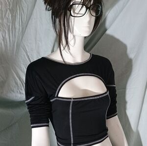 Long Sleeve Crop Top Active Wear